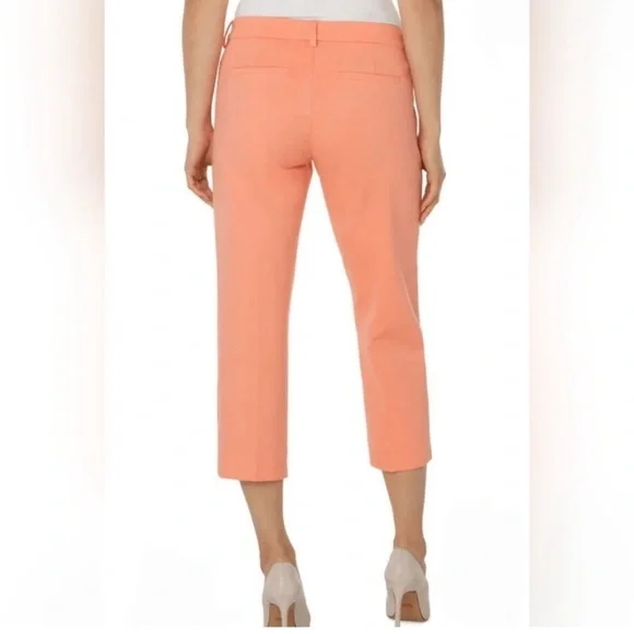 Liverpool Mid Rise Light Orange Cantaloupe Kelsey Trouser Size 6/28 Cropped EUC - Picture 13 of 15